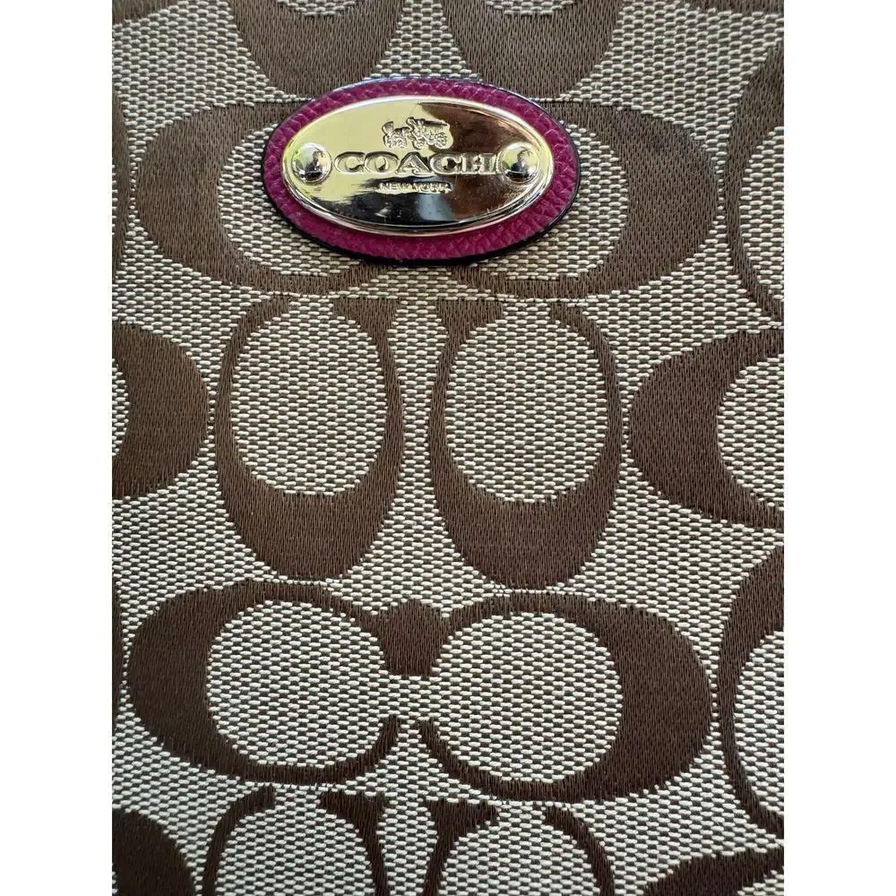 Coach 12cm Signature Zip Top “City Tote”.